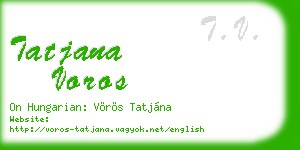tatjana voros business card
